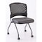 Officesource Perch Collection Armless Nesting Chair with Casters, Titanium Frame OSSN6952PBK - alternate 1